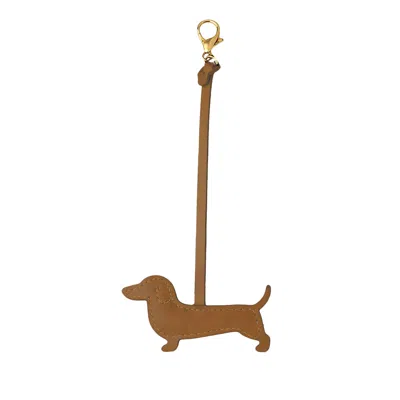 F3rog By Rana Women's Tobacco Brown Sausage Dog Keychain