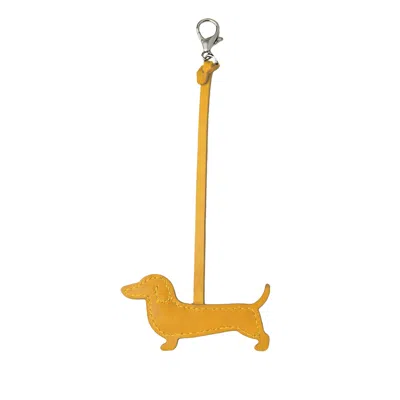 F3rog By Rana Women's Yellow Sausage Dog Keychain