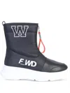 F_wd Logo Zip Boots In Blue