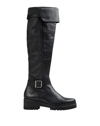Fabbrica Dei Colli Woman Boot Black Size 7 Soft Leather, Textile Fibers