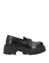 Fabbrica Dei Colli Woman Loafers Black Size 5 Leather In Black