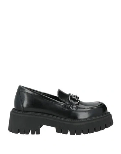 Fabbrica Dei Colli Woman Loafers Black Size 5 Leather