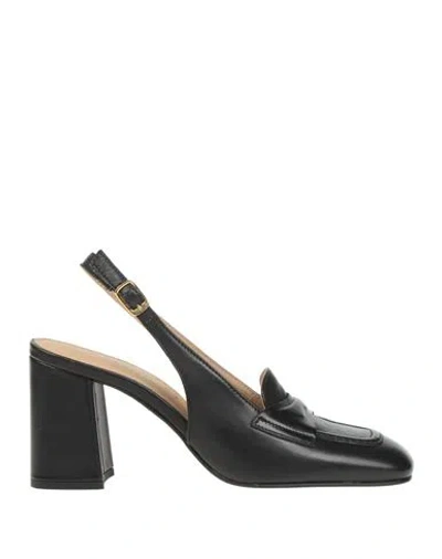 Fabbrica Dei Colli Woman Loafers Black Size 8 Leather