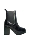 Fabbrica Dei Colli Women's Shoes  Leather Ankle Boots With Side Elastic Bands And Heel.