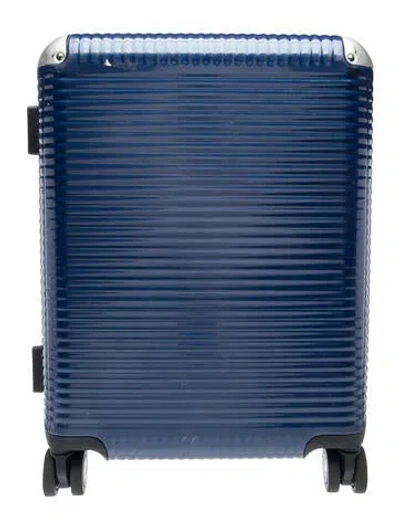 Pre-owned Fabbrica Pelletterie Milano Travel Suitcase In Blue