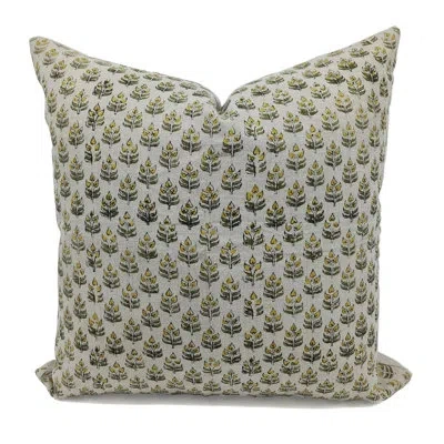 Fabdivine 100% Linen Lumbar Rectangular Indoor/outdoor Pillow Cover In Yellow