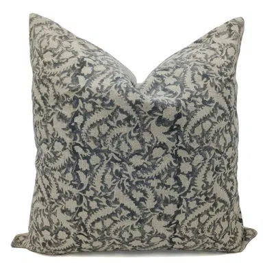 Fabdivine 100% Linen Lumbar Rectangular Pillow Cover In Black