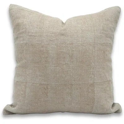 Fabdivine 100% Linen Lumbar Rectangular Pillow Cover In Brown