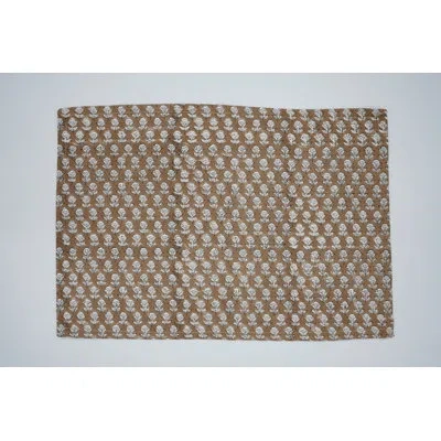 Fabdivine 13x19 Inch Stylish Dining Mats – Protect Your Table With Elegance & Functionality, Tarangini, Brown