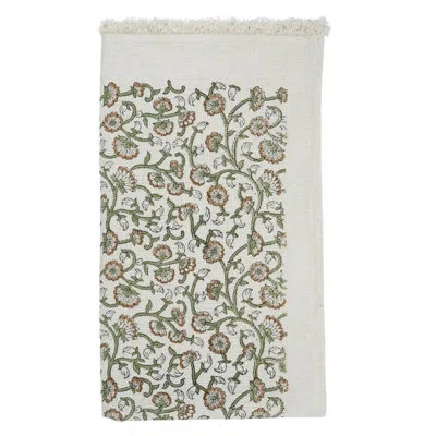 Fabdivine 17x32 Handcrafted Cotton Hand Block Print Waffle Floral Hand Towels - Premium Quality For Your Bathr In Brown