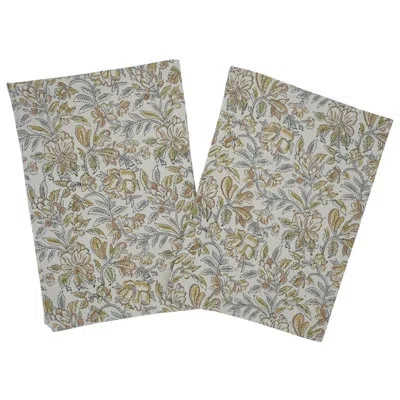 Fabdivine 18x18 Inch Block Print Party Napkins – Elegant, Soft & Disposable, Qudrat, Gray