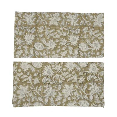 Fabdivine 18x18 Inch Block Print Table Napkin – Perfect For Formal And Casual Dining, Manikarnika, Light Brown