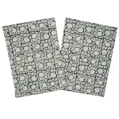 Fabdivine 18x18 Inch Decorative Napkins – Add Elegance To Your Table, 8 Kamal, Gray