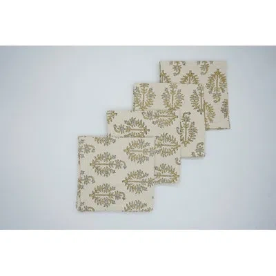 Fabdivine 18x18 Inch Party Napkins – Elegant And Absorbent For Any Event, Neelgagan, White In White;yellow