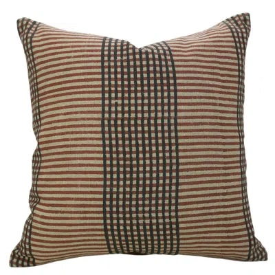 Fabdivine Accent Decorative Thick Linen Pillowcase Cushion, Lumbar (amayra, Brown)