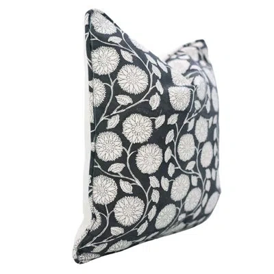 Fabdivine Artisan Cotton Cushion Cover With Piping Edge Handcrafted Decorative Pillow- Sudrshan Jaal In Choclate Brown