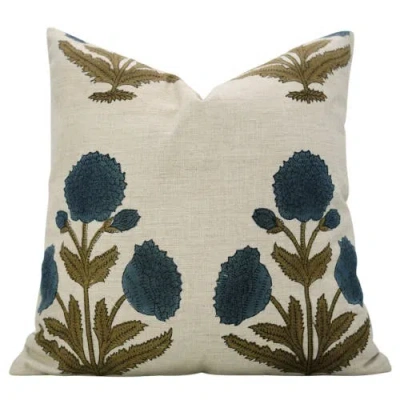 Fabdivine Badshah Bohemian Block Design Pillow Cover In Blue