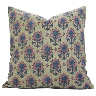 Fabdivine Block Print Pillow Cover For Home And Room Décor Kusum In Blue