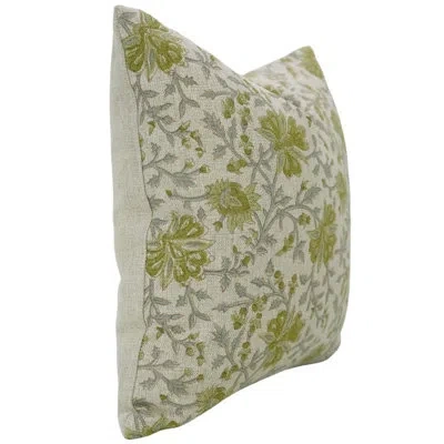 Fabdivine Block Print Pillow Cover, Spring Summer, Home Decor (neerabel, Green)