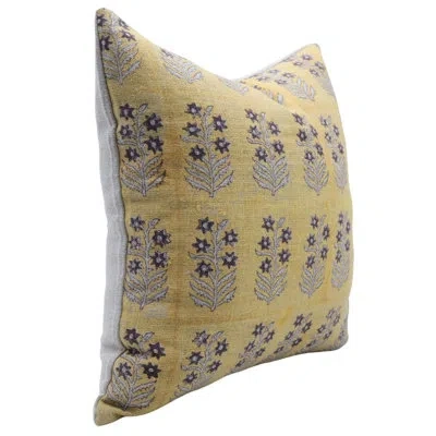 Fabdivine Block Print Thick Linen Pillow Covers, Handmade (indradhanush,rust) In Brown