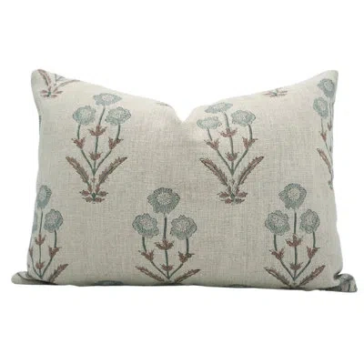 Fabdivine Block Print Thick Linen  Throw Pillow Covers  (amitabh, Grey) In Brown;gray