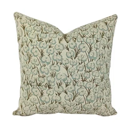 Fabdivine Block Print Throw Pillow Cover Hvgrtcrectangular In Green