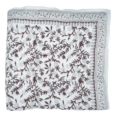 Fabdivine Bohemian Block Print Quilt– Ethnic Home Décor, Shejan In Brown