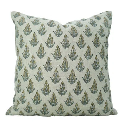 Fabdivine Boho Accent Pillow Cushion Case, Floral Throw, Spring Fall, (kanak Buti, Gray)