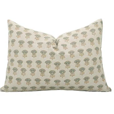 Fabdivine Boho Accent Pillow Cushioncase, Floral Lumbar, Pure Cotton, (kohinoor, Grey)