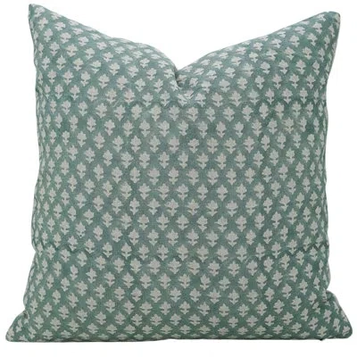 Fabdivine Boho Accent Pillow Cushioncase, Floral, Pure Cotton, (pink City, Green)