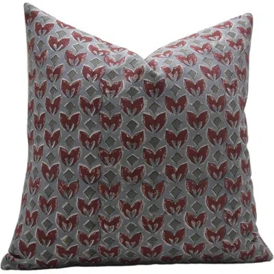 Fabdivine Cotton Block Print Cushion Cover – Perfect Home Decor Accessory, Titli