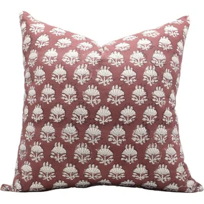 Fabdivine Cushion Cover Â Bohemian Style Block Print Decorative Pillow, Chatri In Rust