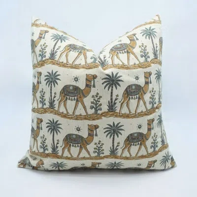Fabdivine Decorative Brown & Gray Animal Block Print Pillow Cover – Handmade 14x14 Inch Throw Cushion Cover- R In Animal Print