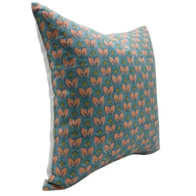 Fabdivine Decorative Cushion Cover – Vintage Block Print Design, Titli