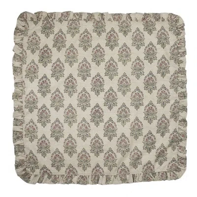 Fabdivine Decorative Frill Napkins 18x18 Inch Classic Dining Style- Samraat, Set Of 14 In Gray