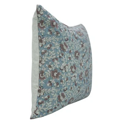 Fabdivine Designer Cushion Cover Perfect For Sofa And Chair, Saundrya In Light Blue