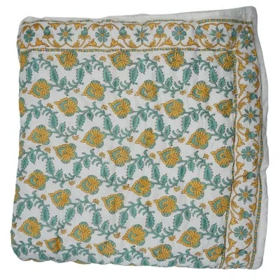 Fabdivine Elegant Hand Block Print Quilt – Soft & Luxurious, Madhubala In Yellow