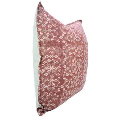 Fabdivine Elegant Linen Cushion Cover With Double Oxford Edge Timeless Handmade Style- Ola Vrashti In Brick Brown