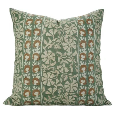 Fabdivine Farmhouse Cushion Cover, Decor For Home, Accent Pillowcase For Living Room, Sofa, Bed, Rajat, Green