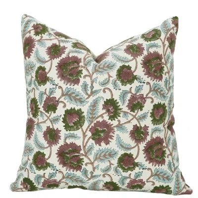 Fabdivine Floral Cotton Indoor/outdoor Pillow Cover