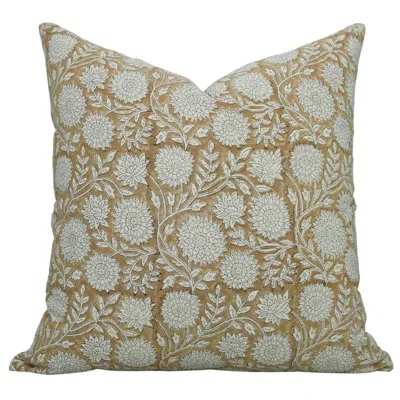 Fabdivine Floral Cotton Indoor/outdoor Pillow Cover