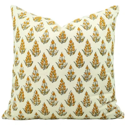 Fabdivine Floral Cotton Indoor/outdoor Pillow Cover