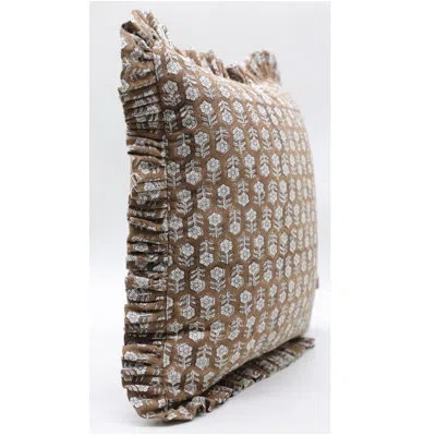 Fabdivine Floral Cotton Indoor/outdoor Pillow Cover