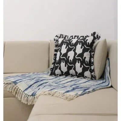 Fabdivine Floral Cotton Indoor/outdoor Pillow Cover