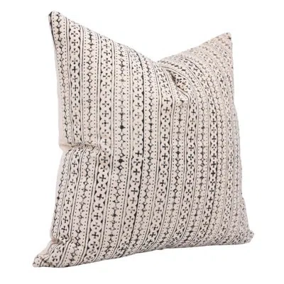 Fabdivine Floral Cotton Indoor/outdoor Pillow Cover In Green