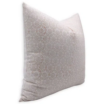 Fabdivine Floral Cotton Indoor/outdoor Pillow Cover In Green;light Brown