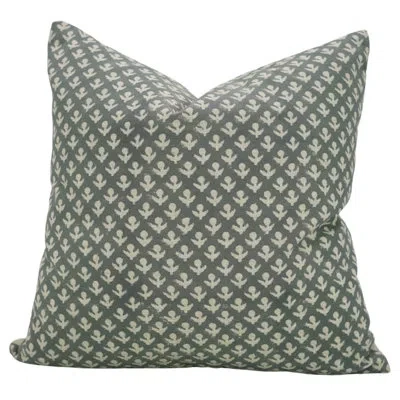 Fabdivine Floral Hand Block Print Coushion Cover Decorative For Farmhouse, Living Room-hariyali