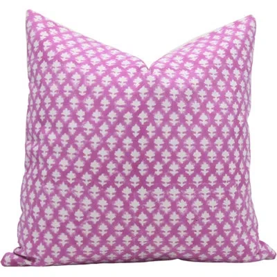 Fabdivine Floral Home Decor Cushion Cover – High-quality Fabric, Pink City