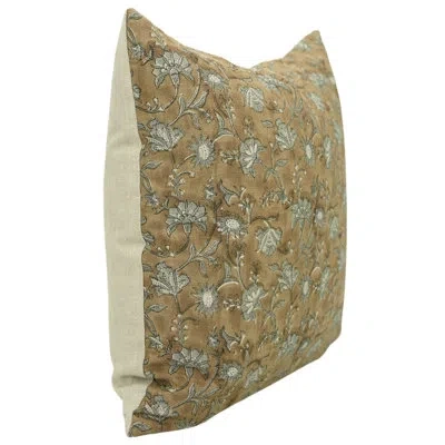Fabdivine Floral Linen Indoor/outdoor Pillow Cover