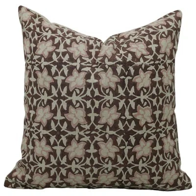 Fabdivine Floral Linen Indoor/outdoor Pillow Cover